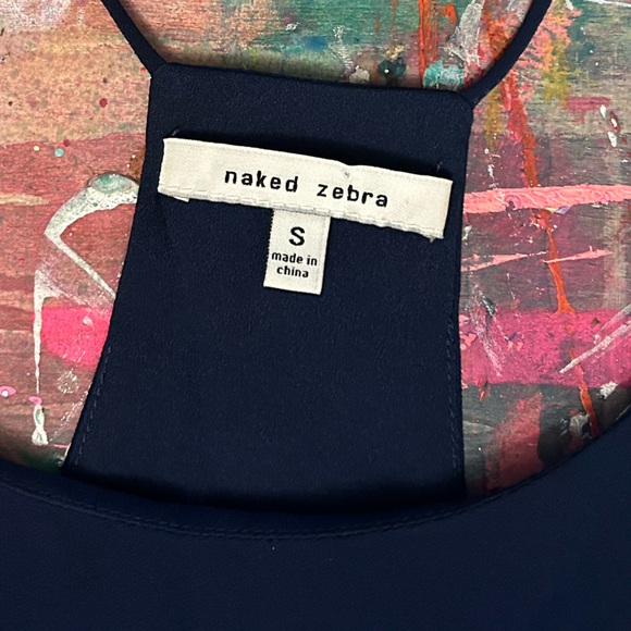 Navy Slip Dress - Naked Zebra - Size S - Picture 4 of 7